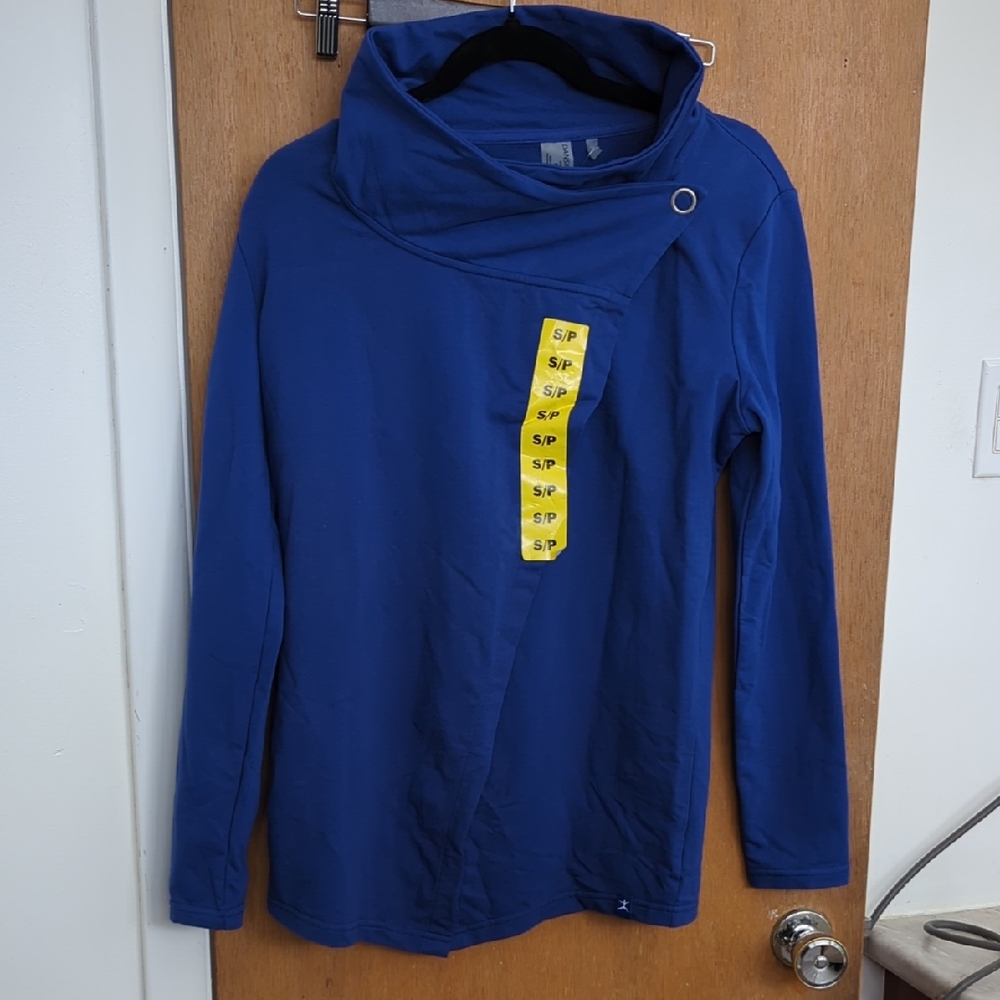 Danskin Royal Blue Asymmetrical Top - Co's, Stretch Material